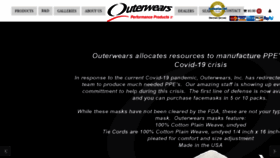 What Outerwears.com website looked like in 2020 (3 years ago)