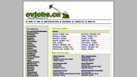 What Ovjobs.ca website looked like in 2020 (3 years ago)