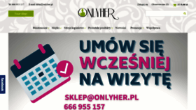 What Onlyher.pl website looked like in 2020 (3 years ago)