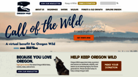 What Oregonwild.org website looked like in 2020 (3 years ago)