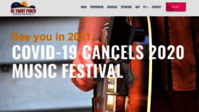 What Olfrontporchmusicfestival.org website looked like in 2020 (3 years ago)