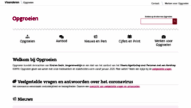 What Opgroeien.be website looked like in 2020 (3 years ago)