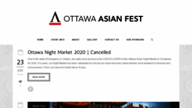 What Ottawaasianfest.com website looked like in 2020 (3 years ago)