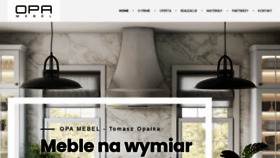 What Opamebel.pl website looked like in 2020 (3 years ago)