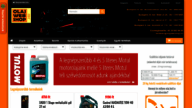 What Olajwebshop.hu website looked like in 2020 (4 years ago)