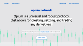 What Opium.network website looked like in 2020 (3 years ago)