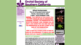 What Orchidssc.org website looked like in 2020 (3 years ago)