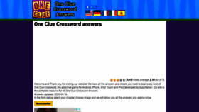 What Onecluecrossword.org website looked like in 2020 (3 years ago)