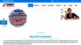 What Orbitimmigration.co.in website looked like in 2020 (3 years ago)
