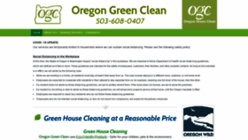 What Oregongreenclean.com website looked like in 2020 (3 years ago)