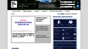 What Oise.gouv.fr website looked like in 2020 (3 years ago)