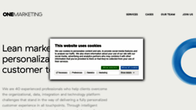 What Onemarketing.dk website looked like in 2020 (3 years ago)