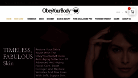 What Obeyyourbody.com website looked like in 2020 (3 years ago)
