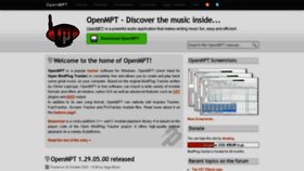 What Openmpt.org website looked like in 2020 (3 years ago)