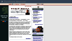 What Ornery.org website looked like in 2020 (3 years ago)