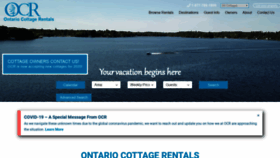 What Ontariocottagerentals.com website looked like in 2020 (3 years ago)