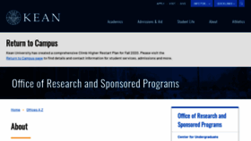 What Orsp.kean.edu website looked like in 2020 (3 years ago)