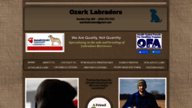 What Ozarklabradors.com website looked like in 2020 (3 years ago)