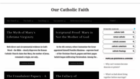 What Ourcatholicfaith.org website looked like in 2020 (3 years ago)