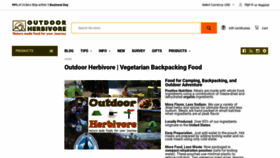 What Outdoorherbivore.com website looked like in 2020 (3 years ago)