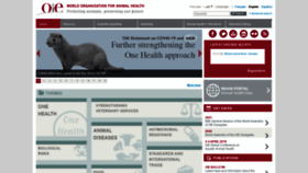 What Oie.int website looked like in 2020 (3 years ago)