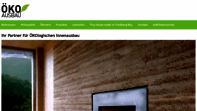 What Oekoausbau.de website looked like in 2020 (3 years ago)