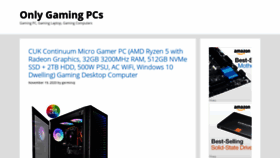 What Onlygamingpc.com website looked like in 2020 (3 years ago)