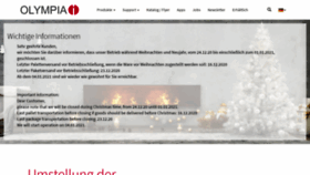 What Olympia-vertrieb.de website looked like in 2020 (3 years ago)