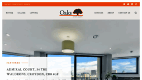 What Oaksestateagents.com website looked like in 2020 (3 years ago)