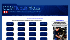 What Oemrepairinfo.ca website looked like in 2020 (4 years ago)