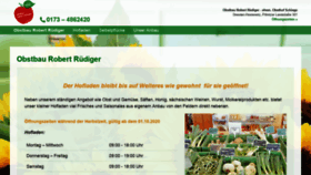 What Obstbau-ruediger.de website looked like in 2020 (3 years ago)