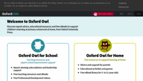 What Oxfordowl.co.uk website looked like in 2020 (3 years ago)