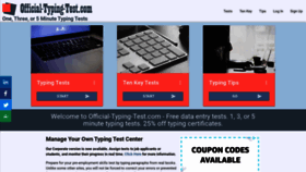 What Official-typing-test.com website looked like in 2020 (3 years ago)