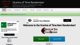 What Ootrandomizer.com website looked like in 2020 (4 years ago)
