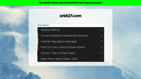 What Orbit21.com website looked like in 2020 (3 years ago)