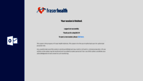 What Owa.fraserhealth.ca website looked like in 2020 (3 years ago)