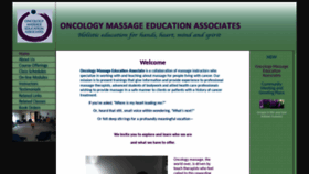 What Oncologymassageeducationassociates.com website looked like in 2020 (3 years ago)