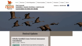 What Othellosandhillcranefestival.org website looked like in 2020 (3 years ago)