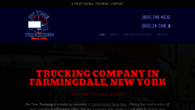 What Ontimetrucking.com website looked like in 2020 (3 years ago)