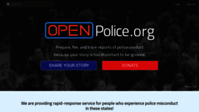 What Openpolice.org website looked like in 2020 (3 years ago)