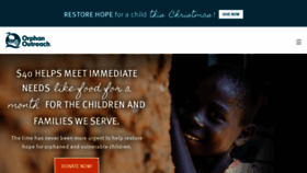 What Orphanoutreach.org website looked like in 2020 (3 years ago)