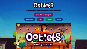 What Ooblets.com website looked like in 2020 (3 years ago)