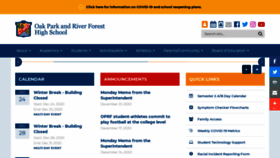 What Oprfhs.org website looked like in 2020 (5 years ago)