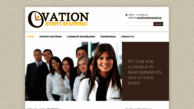 What Ovationeventstaff.com website looked like in 2020 (4 years ago)