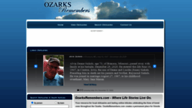 What Ozarksremembers.com website looked like in 2020 (3 years ago)