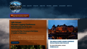 What Olympicloggingconference.com website looked like in 2021 (3 years ago)