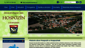 What Obec-hospozin.cz website looked like in 2021 (3 years ago)