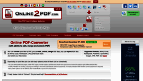 What Online2pdf.com website looked like in 2021 (3 years ago)