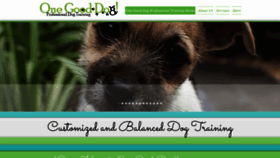 What Onegooddog.org website looked like in 2021 (3 years ago)