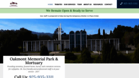 What Oakmontmortuary.com website looked like in 2021 (3 years ago)